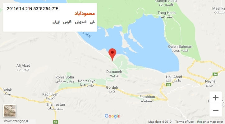روستای محمودآباد بر روی نقشه