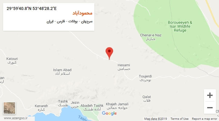 روستای محمودآباد بر روی نقشه