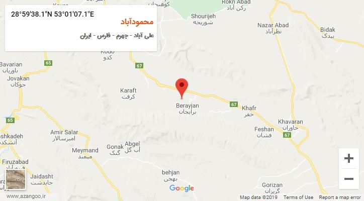 روستای محمودآباد بر روی نقشه