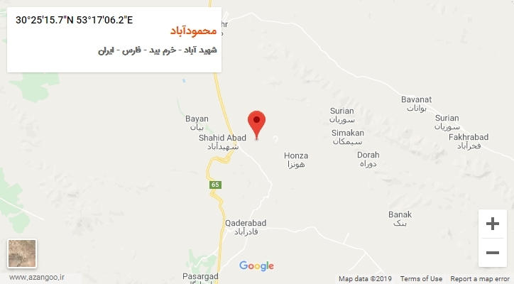 روستای محمودآباد بر روی نقشه