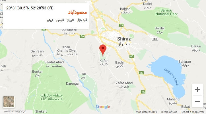 روستای محمودآباد بر روی نقشه