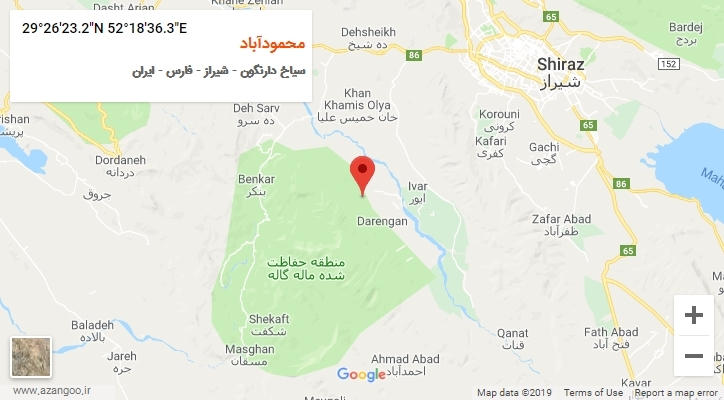 روستای محمودآباد بر روی نقشه