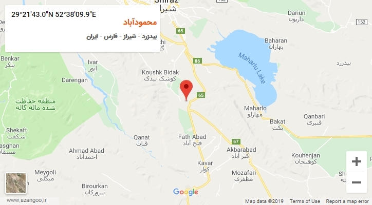 روستای محمودآباد بر روی نقشه