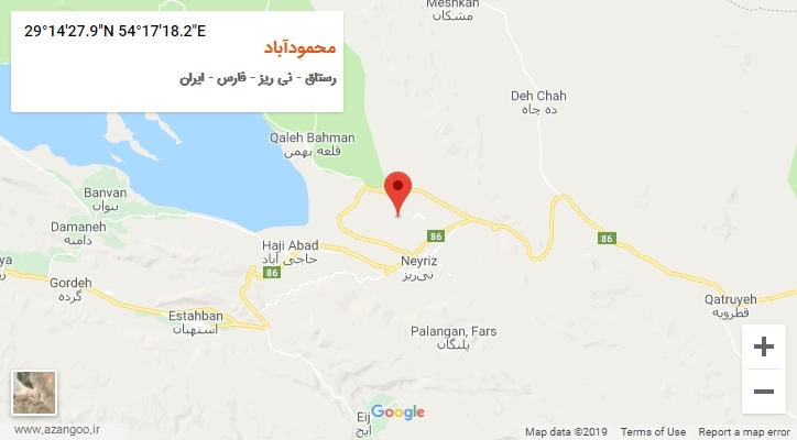 روستای محمودآباد بر روی نقشه