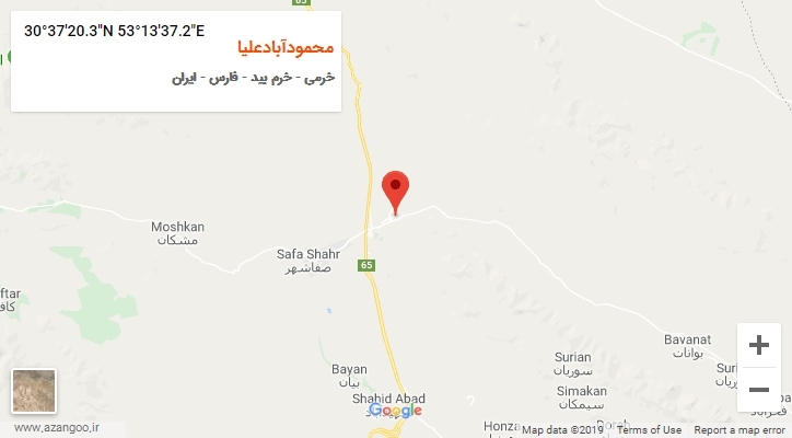 روستای محمودآبادعلیا بر روی نقشه