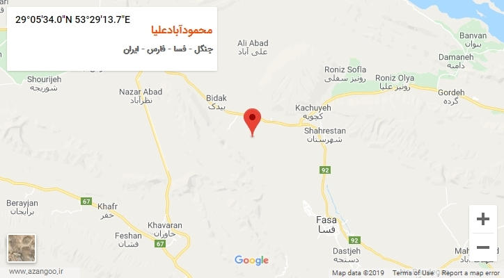 روستای محمودآبادعلیا بر روی نقشه