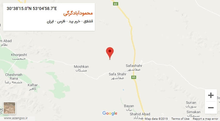 روستای محمودآبادگرگی بر روی نقشه