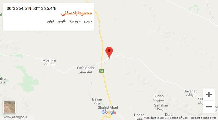 روستای محمودآبادسفلی بر روی نقشه
