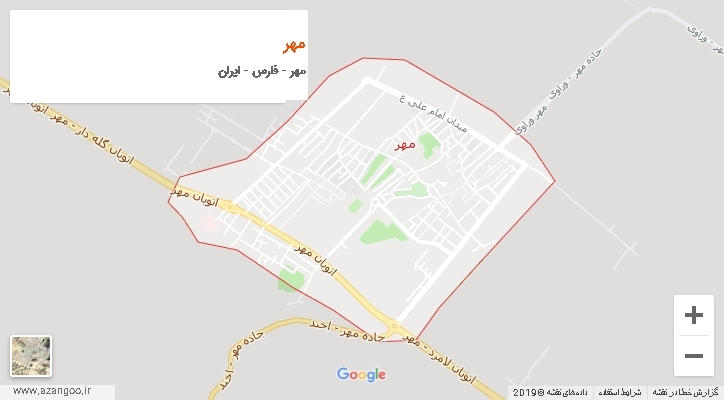 دهستان مهر بر روی نقشه