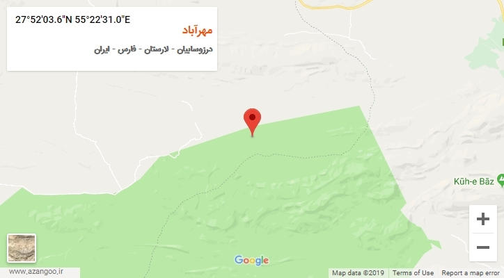 روستای مهرآباد بر روی نقشه