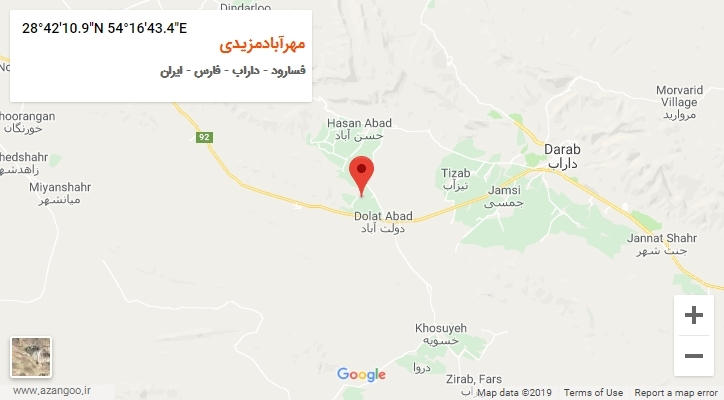 روستای مهرآبادمزیدی بر روی نقشه