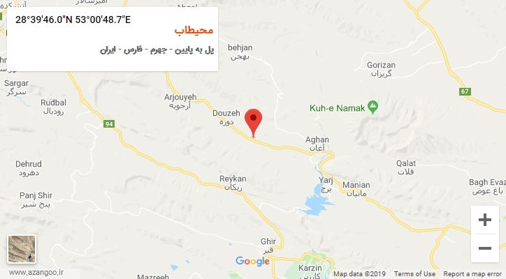 روستای محیطاب بر روی نقشه