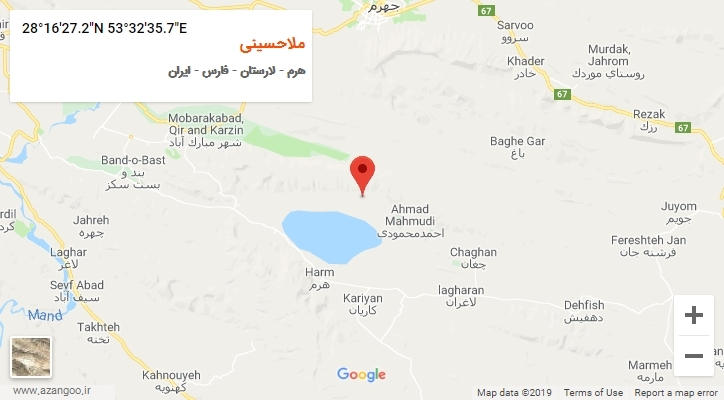 روستای ملاحسینی بر روی نقشه