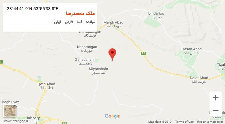 روستای ملک محمدرضا بر روی نقشه
