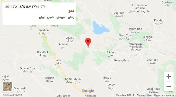روستای ممو بر روی نقشه