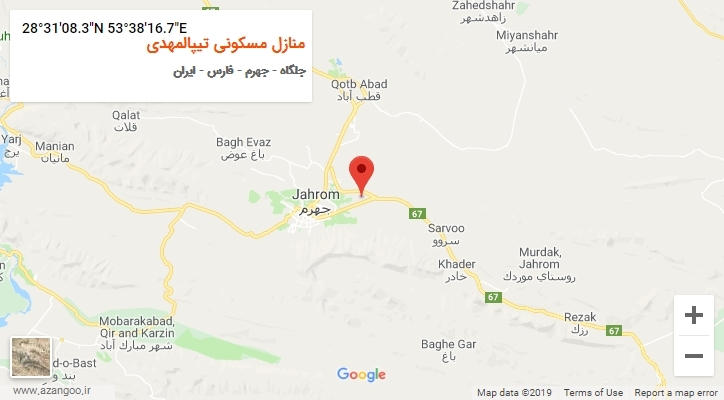 روستای منازل مسکونی تیپالمهدی بر روی نقشه