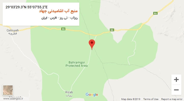 روستای منبع آب اشامیدنی جهاد بر روی نقشه