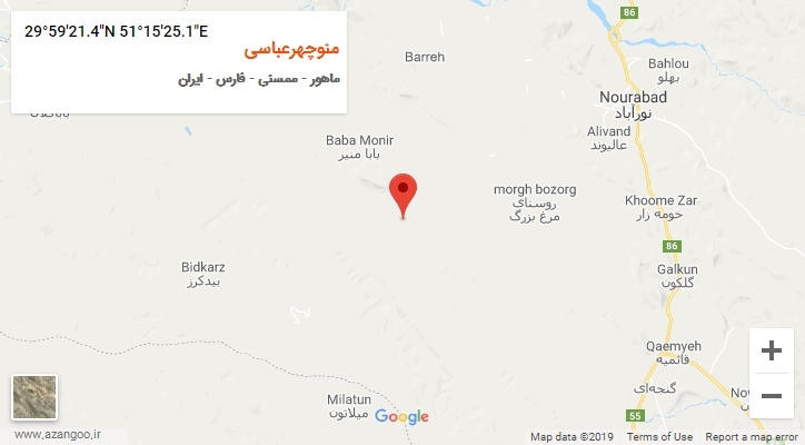 روستای منوچهرعباسی بر روی نقشه