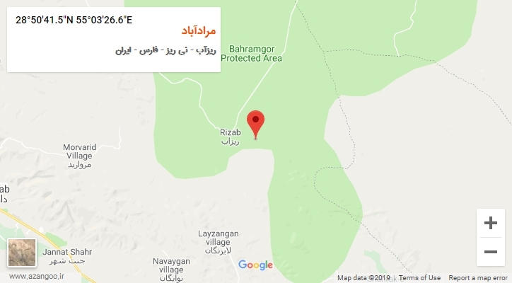 روستای مرادآباد بر روی نقشه