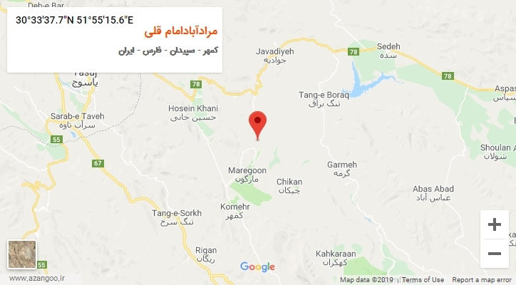 روستای مرادآبادامام قلی بر روی نقشه