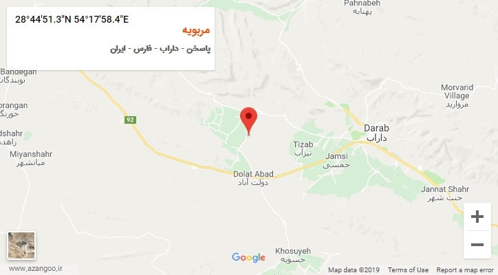روستای مربویه بر روی نقشه