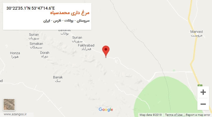 روستای مرغ داری محمدسیاه بر روی نقشه
