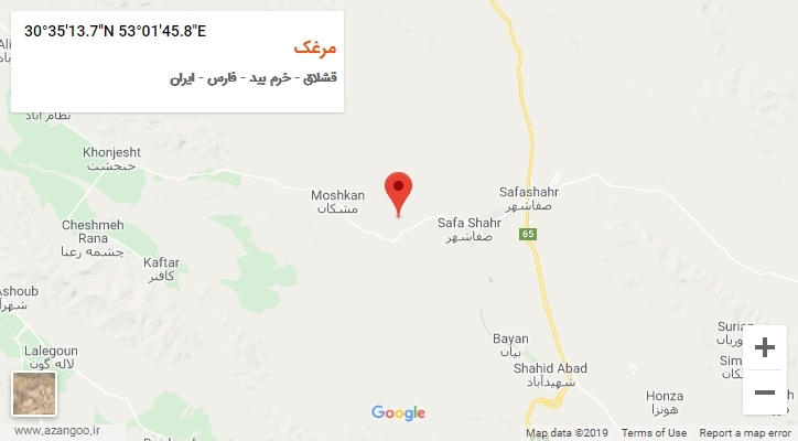 روستای مرغک بر روی نقشه