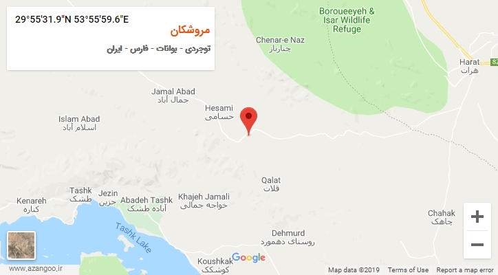 روستای مروشکان بر روی نقشه