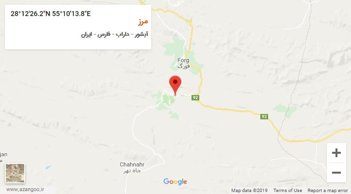 روستای مرز بر روی نقشه