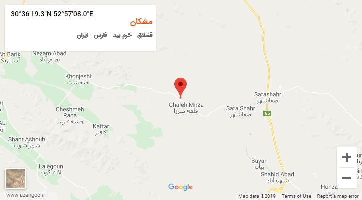 روستای مشکان بر روی نقشه