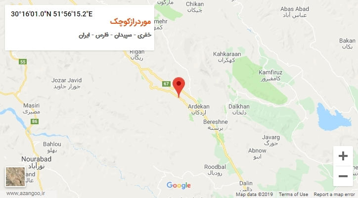 روستای موردرازکوچک بر روی نقشه