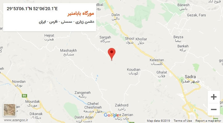 روستای مورگاه بابامنیر بر روی نقشه
