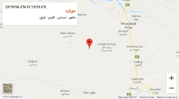 روستای مورکرد بر روی نقشه