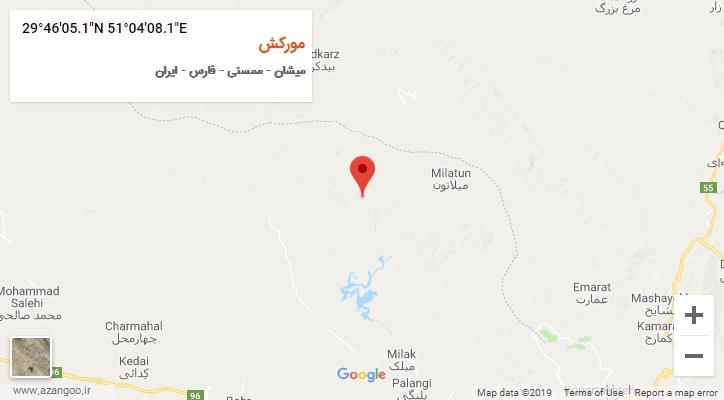 روستای مورکش بر روی نقشه