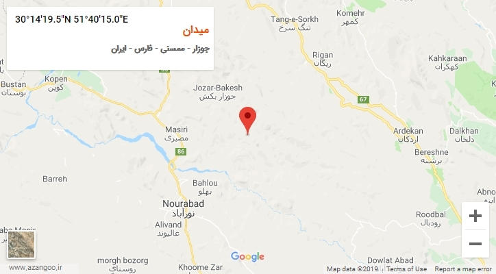 روستای میدان بر روی نقشه