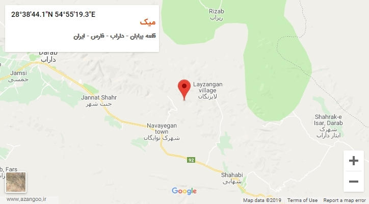 روستای میک بر روی نقشه