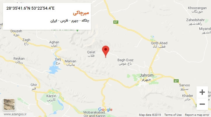 روستای میرچاکی بر روی نقشه
