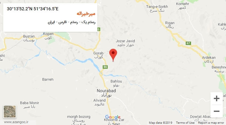 روستای میرخیراله بر روی نقشه
