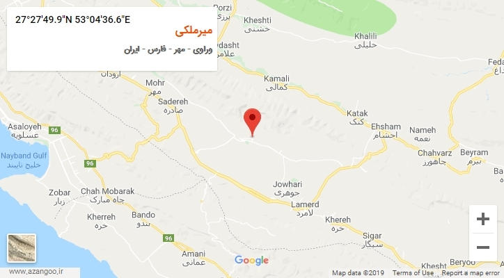 روستای میرملکی بر روی نقشه