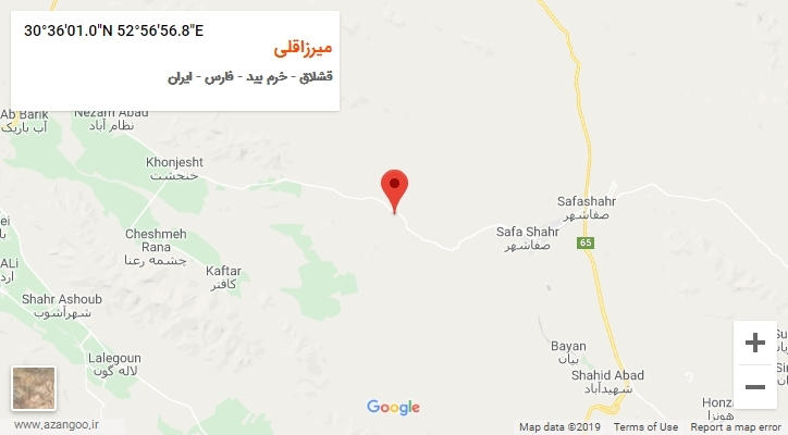 روستای میرزاقلی بر روی نقشه