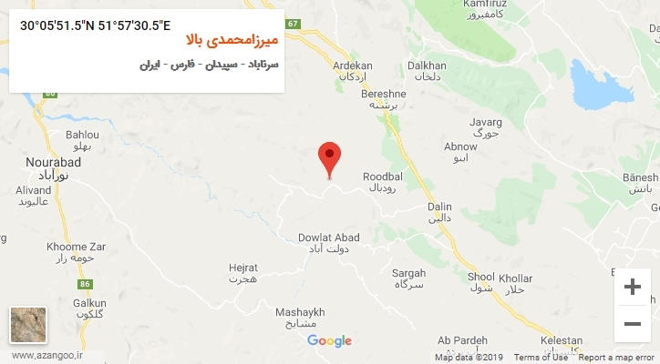 روستای میرزامحمدی بالا بر روی نقشه
