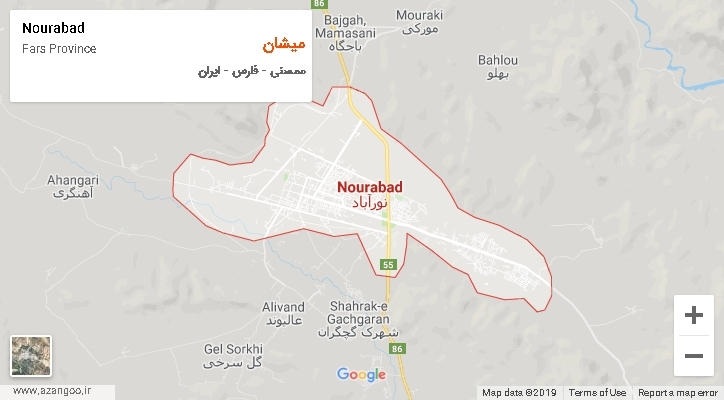 دهستان میشان بر روی نقشه