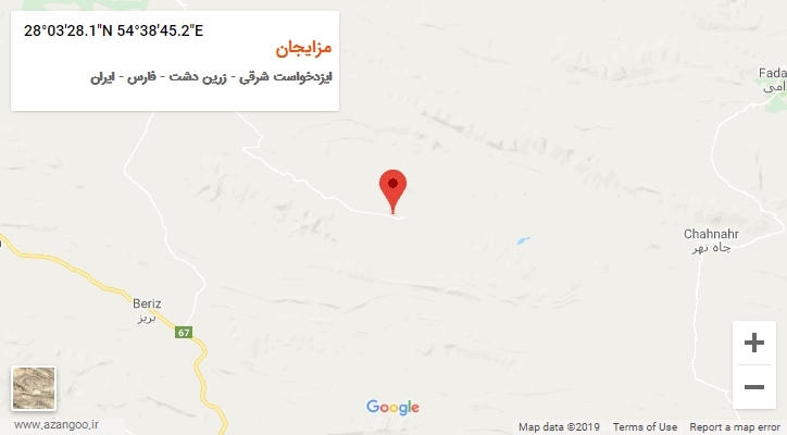روستای مزایجان بر روی نقشه