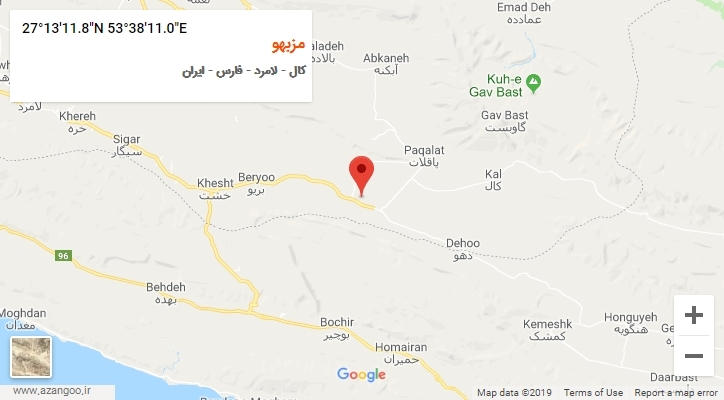 روستای مزبهو بر روی نقشه