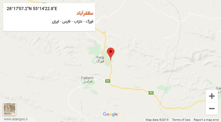 روستای مظفرآباد بر روی نقشه