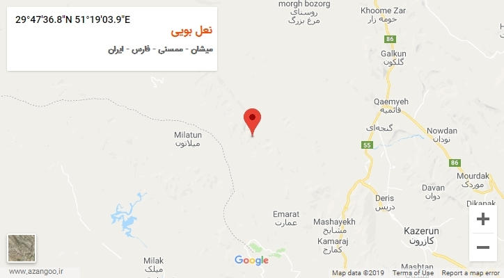 روستای نعل بویی بر روی نقشه
