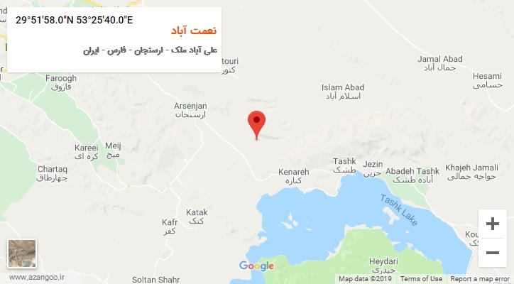 روستای نعمت آباد بر روی نقشه