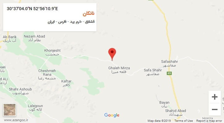 روستای نانکان بر روی نقشه