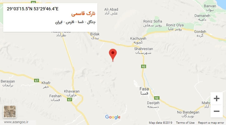 روستای نارک قاسمی بر روی نقشه