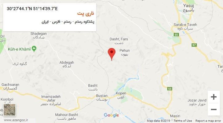روستای ناری پت بر روی نقشه